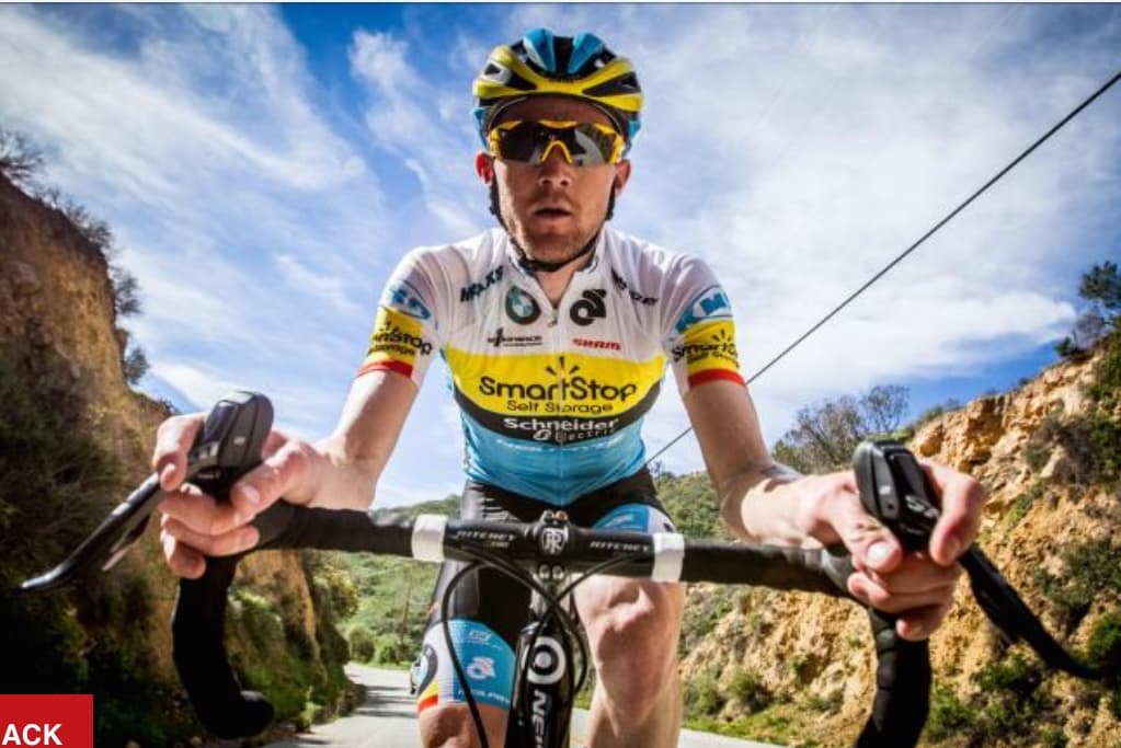Julian Kyer racing solo for SmartStop Pro Cycling